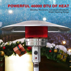 Chauffage de terrasse au gaz 88" – portable, sécurité arrêt automatique Teal Simba