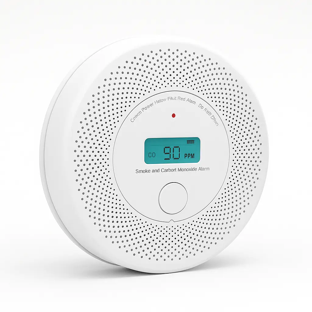 Détecteur combiné CO + fumée Wi-Fi (Tuya) – écran LCD & alarme 85 dB Solunergis