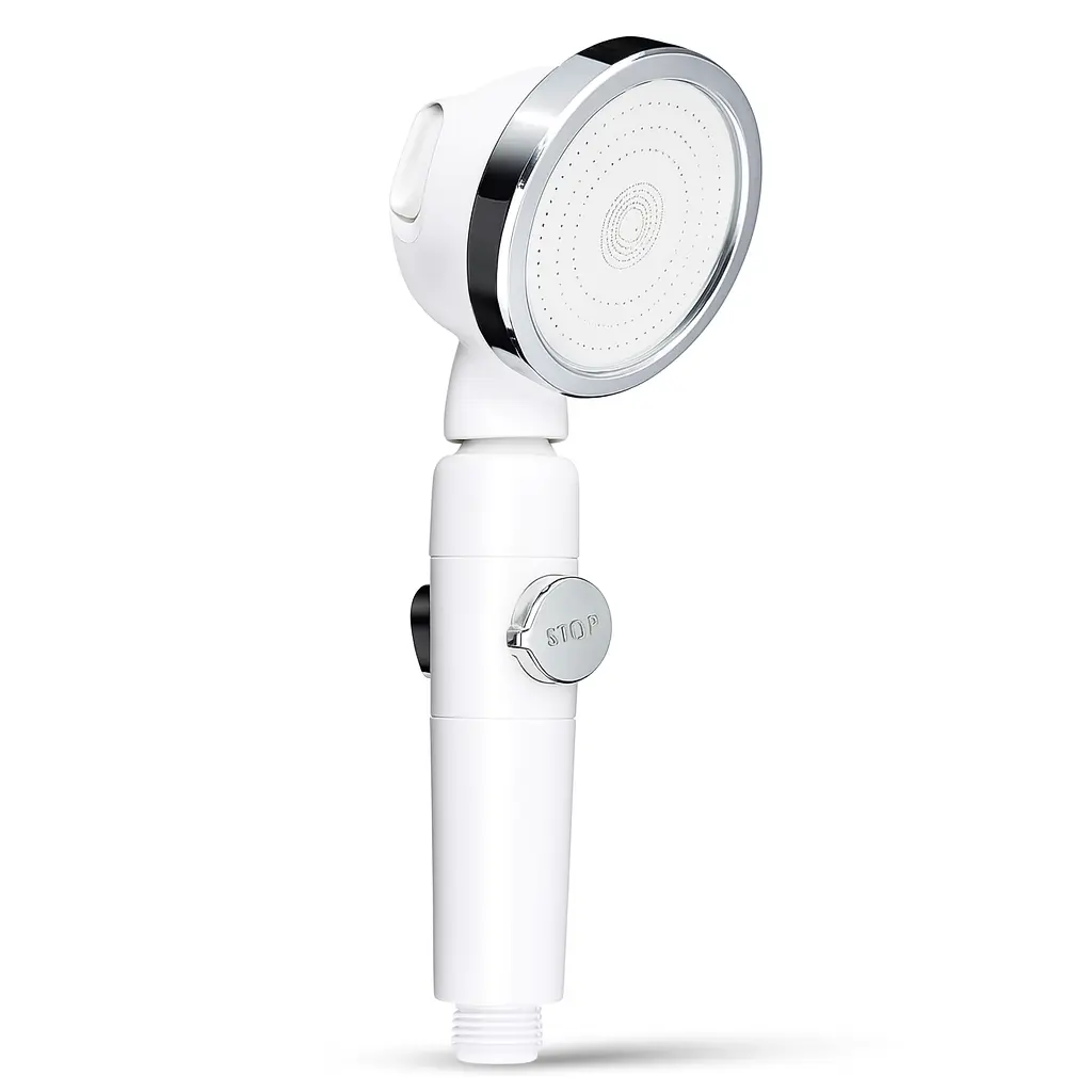 Pommeau de douche pressurisé filtrant – douchette à main, jet puissant & eau plus propre Solunergis