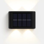 Lumière solaire murale 12 LED – étanche IP65, éclairage décoratif vers le haut et le bas, design moderne Solunergis
