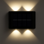 Lumière solaire murale 12 LED – étanche IP65, éclairage décoratif vers le haut et le bas, design moderne Solunergis