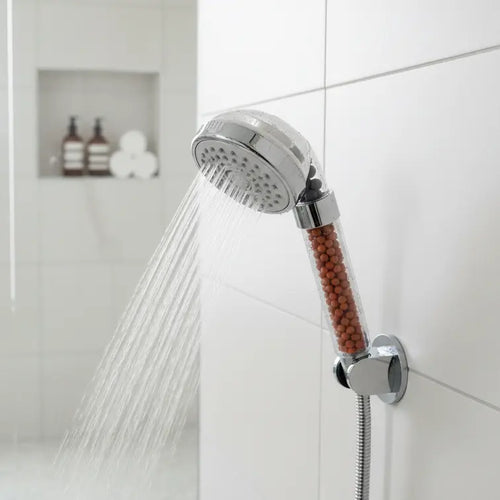 Pommeau de douche haute pression 3-en-1 – économie d’eau & billes filtrantes anioniques Solunergis