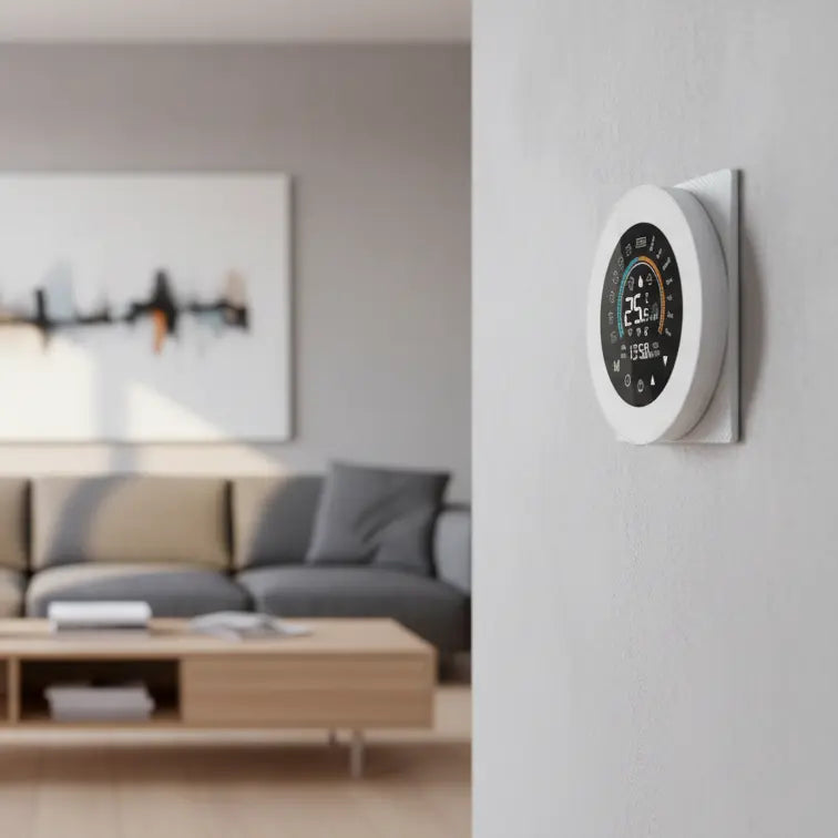 Thermostat WiFi Tuya – plancher chauffant électrique & chaudière eau/gaz, écran tactile LCD Solunergis