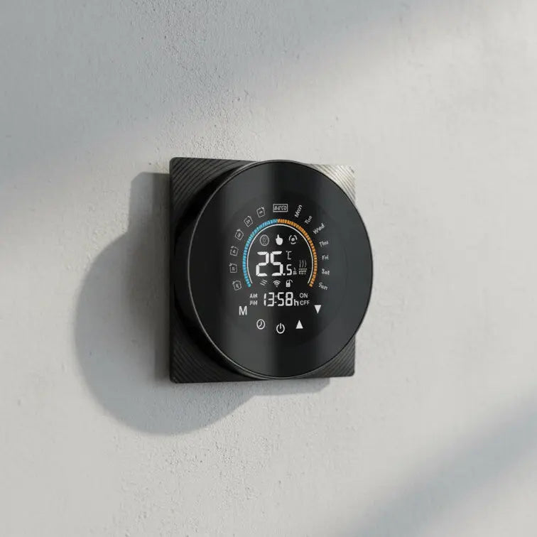 Thermostat WiFi Tuya – plancher chauffant électrique & chaudière eau/gaz, écran tactile LCD Solunergis