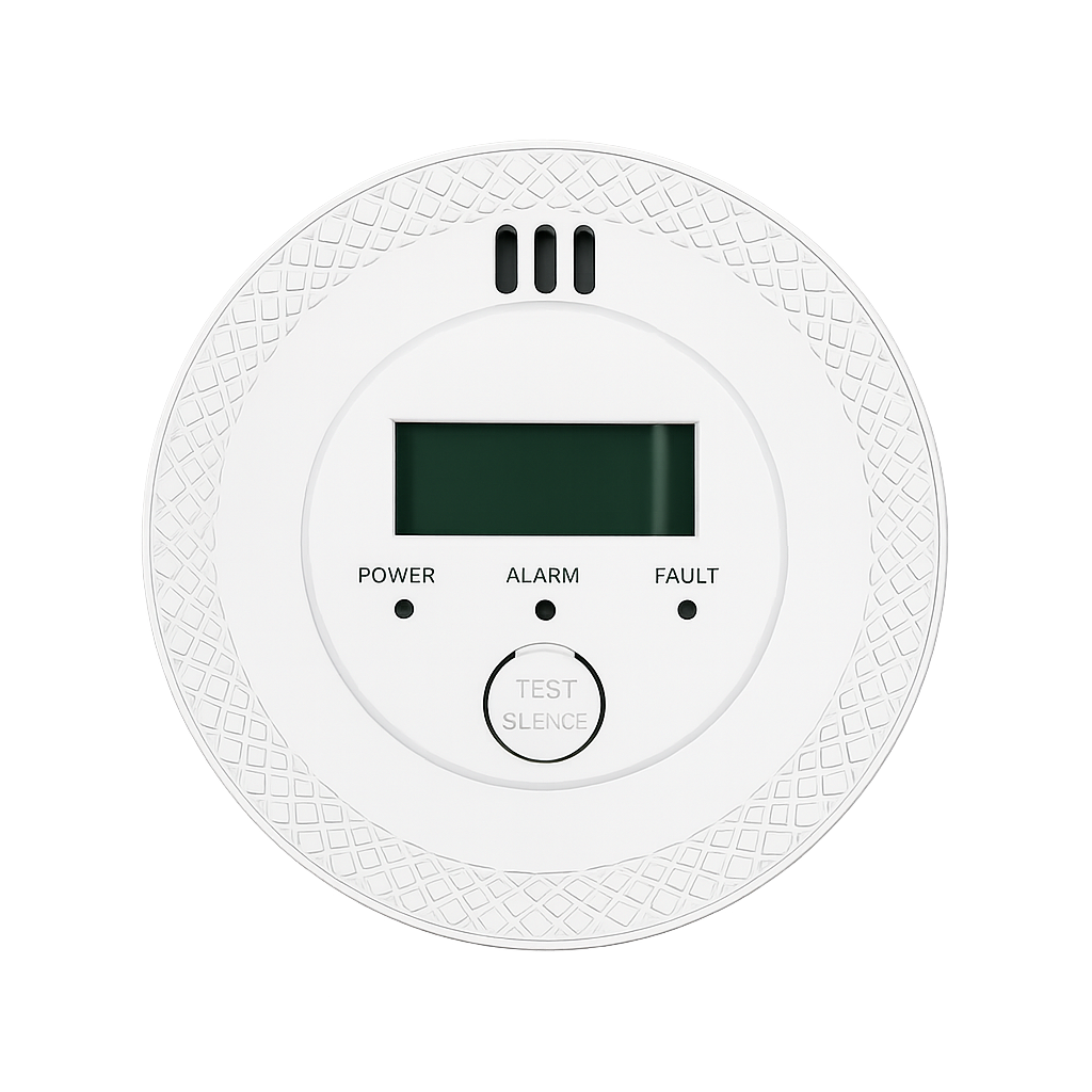 Détecteur de monoxyde de carbone (CO) – autonome sur piles, écran LCD & alarme 85 dB Solunergis