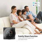 Thermostat WiFi Tuya – plancher chauffant électrique & chaudière eau/gaz, écran tactile LCD Solunergis