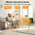 Chauffage soufflant PTC 1000 W – compact, oscillation 90°, minuterie 8 h Solunergis