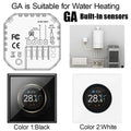 Thermostat WiFi à molette Tuya – plancher chauffant & chaudière eau/gaz, écran TFT 1,32" Solunergis