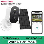 Caméra solaire Wi-Fi 1080P – batterie, détection PIR & audio 2-voies Solunergis