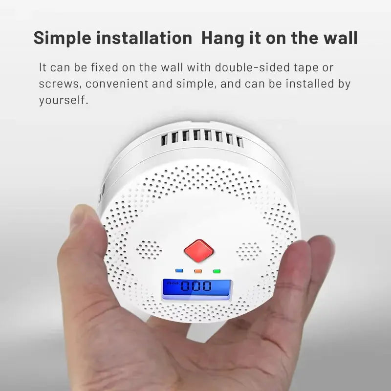 Détecteur CO intelligent Wi-Fi Tuya – écran LCD, alarme sonore, surveillance en temps réel Solunergis