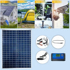 Kit panneau solaire 12 V – 500 W / 1000 W, contrôleur 100 A USB, polycristallin IP65 Solunergis