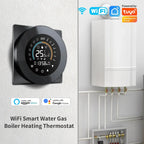 Thermostat WiFi Tuya – plancher chauffant électrique & chaudière eau/gaz, écran tactile LCD Solunergis