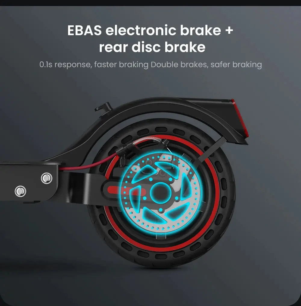 Trottinette électrique iScooter i9 – 350W, 36V 7,5Ah, pneus 8,5" nid d’abeille, jusqu’à 30 km Solunergis