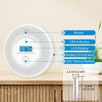 2 in 1 Version WiFi Tuya Co & Smoke Detector LCD Display Carbon Monoxide Detector Room Kitchen Shop Fire Sensor PIR Sound Alarm Solunergis