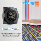 Thermostat WiFi Tuya – plancher chauffant électrique & chaudière eau/gaz, écran tactile LCD Solunergis