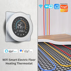 Thermostat WiFi Tuya – plancher chauffant électrique & chaudière eau/gaz, écran tactile LCD Solunergis