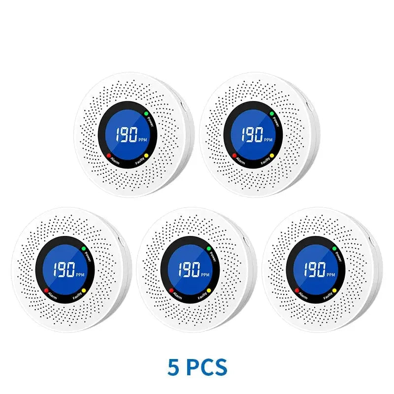 New Carbon Monoxide Standalone Detector CO Alarm With Screen Display Battery Powered CE Certified For Home Kitchen Office Use Solunergis