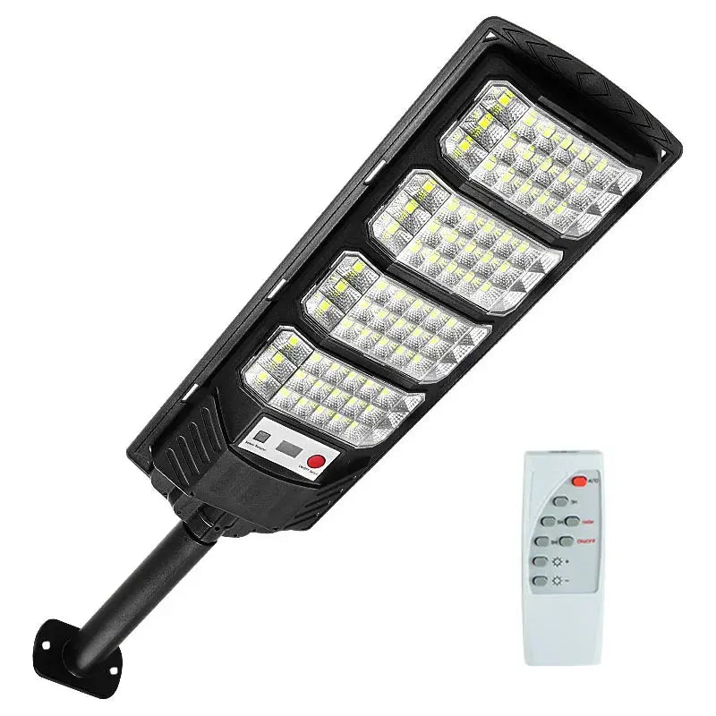 Projecteur solaire multi panneaux – 4000W / 3000W / 2000W, détecteur de mouvement PIR, télécommande & étanchéité IP65 Solunergis