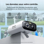 Caméra solaire Wi-Fi 2K – grand angle 135°, IP67, audio 2-voies & détection AI Solunergis