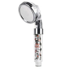 Pommeau de douche haute pression 3-en-1 – économie d’eau & billes filtrantes anioniques Solunergis