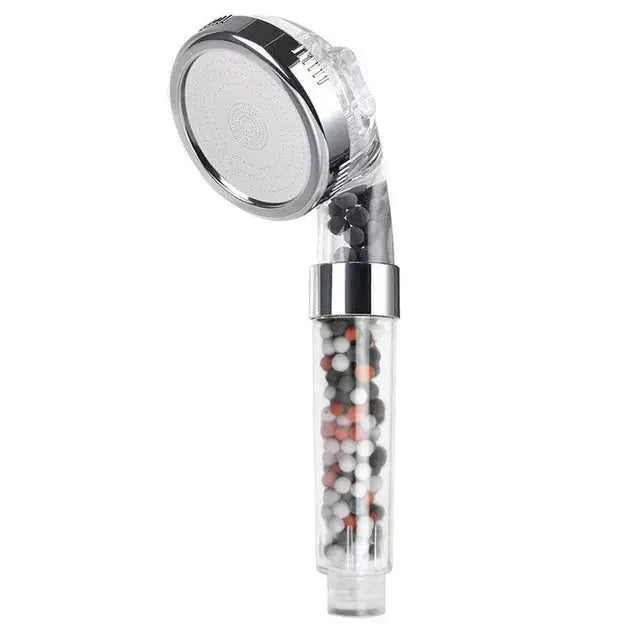 Pommeau de douche haute pression 3-en-1 – économie d’eau & billes filtrantes anioniques Solunergis