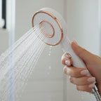 Pommeau de douche haute pression 3 modes – économie d’eau & bouton stop Solunergis