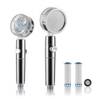 Douchette haute pression éco – tête de douche turbo 360°, économie d’eau & bouton arrêt instantané Solunergis