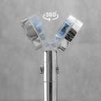 Douchette haute pression éco – tête de douche turbo 360°, économie d’eau & bouton arrêt instantané Solunergis