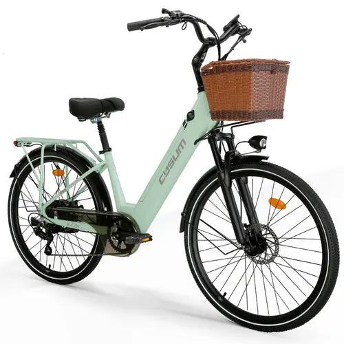Vélo électrique CYSUM X-City – 26”, 250W, 48V, autonomie 100 km, cadre bas & design urbain Puce Hades