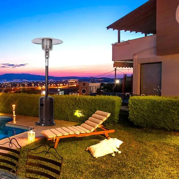 Chauffage de terrasse au gaz 88" – portable, sécurité arrêt automatique Teal Simba