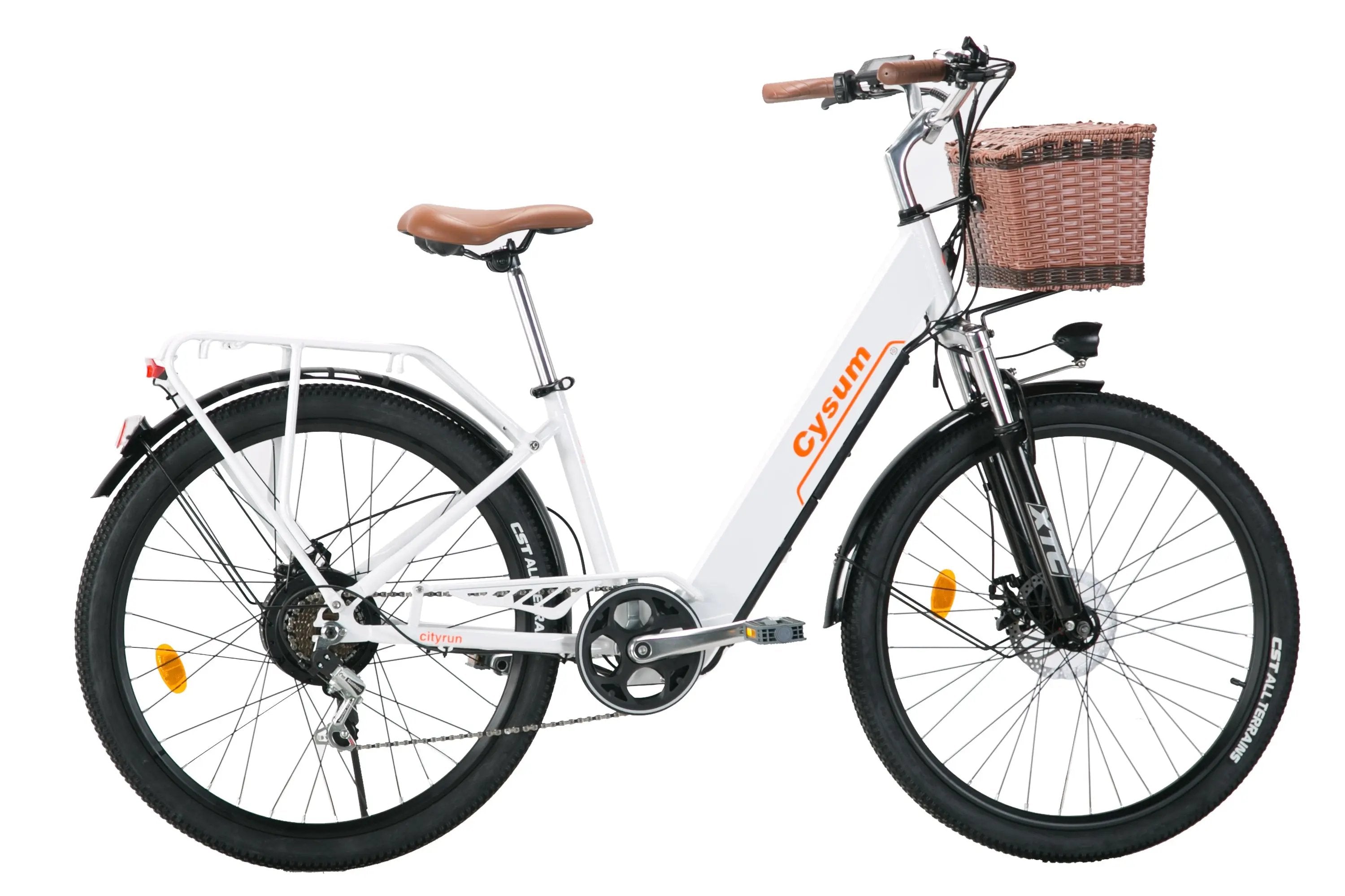 Vélo électrique CYSUM Cityrun – 26”, 250W, batterie 36V 10Ah, cadre bas Puce Hades