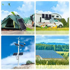 Kit panneau solaire 12 V – 500 W / 1000 W, contrôleur 100 A USB, polycristallin IP65 Solunergis