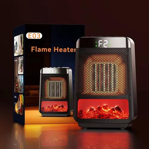 Chauffage soufflant PTC 1000 W – compact, oscillation 90°, minuterie 8 h Solunergis