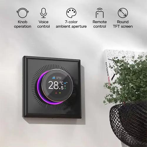 Thermostat WiFi à molette Tuya – plancher chauffant & chaudière eau/gaz, écran TFT 1,32" Solunergis