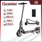 Trottinette électrique iScooter i9 – 350W, 36V 7,5Ah, pneus 8,5" nid d’abeille, jusqu’à 30 km Solunergis