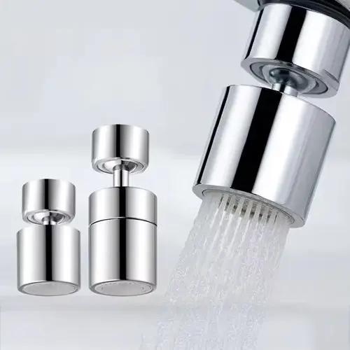 Aérateur de robinet 2 fonctions – anti-éclaboussures, rotule 360°, mousseur + jet puissant Solunergis