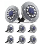 Éclairage extérieur solaire encastré – Spot inox 8 LED, étanche IP65 Teal Simba