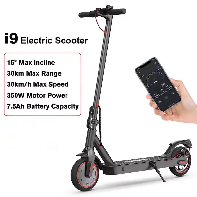 Trottinette électrique iScooter i9 – 350W, 36V 7,5Ah, pneus 8,5" nid d’abeille, jusqu’à 30 km Solunergis